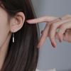 Pendientes Largos Minimalistas de Barra Única Estilo Coreano y Japonés Personalidad Moda Línea Geométrica Barra Gancho Pendientes Tendencia Estilo Ins
