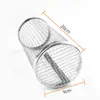 Promoción en Stock Amazon Canasta Giratoria Rodante para Parrilla Red de Parrilla de Acero Inoxidable Estante para Canasta de Parrilla