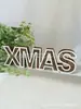 Letra de Navidad de madera con iluminación LED NOEL JOY XMAS combinación de letras lámpara de letra de contrachapado