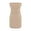 Estilo Desejo Puro Temperamento Tomara-que-caia Verão Novo Franzido Cintura Marcada Emagrecedor Sexy Que Marca o Quadril Vestido Curto para Mulheres