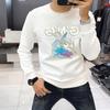 Moletom Novo Masculino Manga Longa Diamante Quente Colorido Tubarão Marca de Moda Europeia Masculina Top Outono e Inverno Forrado com Lã para Heattech