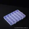 Caja Rectangular de Alta Transparencia con Ranuras para Tarjetas, 24 Compartimentos, Caja de Almacenamiento para Joyería, Cuentas, Diamantes, Ferretería, Accesorios de Pesca, Caja de Empaque con Compartimentos