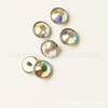 Tachuelas para lengua de aleación de titanio F136, Aretes, Brocas de fondo plano, Tachuelas perforadas en el borde con rosca interna, Accesorios de repuesto para perforaciones de 345 mm