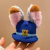 Zootopia Chapéu de Policial Judy Fofo Faixa de Cabeça de Coelho Grampo de Cabelo Super Adorável Desenho Animado Adereço de Cabeça para Performance Fotográfica em Parque de Diversões