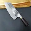 [Fabricante] Yangjiang faca asas de frango cabo de madeira padrão de martelo forjado à mão faca de cozinha de aço inoxidável faca para mulheres faca de fatiar