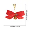Laço de Natal da Amazon Laço de Natal tridimensional bronzeado gravata laço de fita de seda decoração