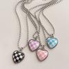 Collar Colgante Estilo Japonés y Coreano de Ajedrez y Cartas para Mujer Nicho Dulce Fresco Ins Cadena para Clavícula de Celebridad de Cyberpunk Cadena Distintiva para Suéter