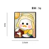 Broche Desenho Animado de Novo Produto Transfronteiriço Pintura Famosa Pato Animalzinho Fofo Acessório de Bolsa de Cintura Ajustável Distintivo de Metal UV