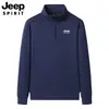 Moletom Masculino com Meio Zíper 2026 Novo Estilo Simples e Maduro Gola Alta Cor Sólida Blusa Manga Longa Masculina Primavera e Outono