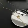 Corrente de Suéter de Aço Titânio para Mulheres, Estilo Longo, Novo Modelo 2026, Colar Ins, Acessório de Corrente de Clavícula Tendência Hip-Hop Europeu e Americano Outono e Inverno