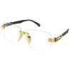 Gafas de Marco Cuadrado Mujer Nuevo Sin Marco Polarizadas Anti-UV Marco Grande Adelgazantes para Dama Hombre 131 Bb03 5