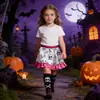 Exportación Transfronteriza de Ropa Infantil para Fiestas de Halloween para Niñas, Vestido de Princesa con Estampado de Fantasma Blanco de Halloween 22