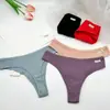 Tanga de algodão canelado nova transfronteiriça feminina sexy cintura baixa comércio exterior calça T fábrica direta respirável lingerie feminina