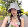 Lindo Sombrero de Pescador Floral de Doble Cara para Mujer Verano Japonés Ala Ancha Sombrero Parasol que Muestra la Cara Pequeño Sombrero de Cubo