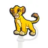 Tapa de Pajita de Dibujos Animados Lindo Rey León de 8-10MM Tapón de Pajita a Prueba de Polvo Cubierta Protectora para Pajita de Vidrio
