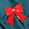Lazo Rojo Dorado Decoración Navideña Oversize Decoración de Ventana Accesorios para Árbol de Navidad Colgante Decoración Colgante
