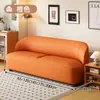 Sofá estreito para apartamentos pequenos, de dois e três lugares, simples e economizador de espaço para salas de estar, lojas de roupas e apartamentos de aluguel, com estofamento em couro de pata de gato