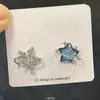Pendientes Asimétricos de Manzana con Gota de Aceite Roja Ankora para Mujer, Lindos, Exquisitos, Modernos, Únicos, Elegantes para el Trabajo, Pendientes y Pendientes
