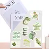 50 Estilo Ins Chica Verde Linda Dibujos Animados Pegatinas Cuaderno Teléfono Móvil Impermeable Manual Decorativo PVC Pegatinas Decorativas