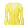 Nuevo Producto Primavera 2025 Moda Malla Hueca Manga Larga Cardigan de Aire Acondicionado Cuello en V Holgado Casual Más Fácil de Combinar Ropa de Protección Solar