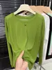 Camiseta de Hielo de Seda de Verano 2026 para Mujer, Delgada y Holgada, Top Amarillo para Verano, Cubierta Protectora del Sol, Ropa Interior de Manga Larga