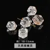 Jingdian Jewelry Cristales Naturales Perlas Octagonales Perlas Sueltas Pulsera DIY Hecha a Mano Pulsera Cristal Fantasma Rojo Perlas Sueltas Accesorios