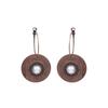 Pendientes Vintage de Madera Desgastada Joyería de Oreja con Borla Étnica Pendientes Bohemios de Círculo Grande Accesorios de Amazon