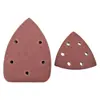 Set Combinado de Hojas de Papel de Lija Flocado con Forma Especial, Triangular, Forma de Ratón, Forma de Palma, Perforado, Papel de Lija de Corindón Marrón con Línea Rota