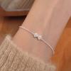 Pulsera de Lazo de Plata Esterlina S925 para Mujer Otoño e Invierno Diseño Nicho Ins Estilo Frío Simple Joyería de Mano Personalizada