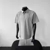 Camisa Polo de Manga Corta con Hombro Caído Estilo Americano para Hombre Verano Pesada Camiseta Juvenil Cuello Solapa Raglán Manga de Cinco Puntos Superior Trendy
