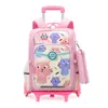 Mochilas con Ruedas Transfronterizas al por Mayor para Estudiantes de Primaria Niños y Niñas de Tercero a Sexto Grado, Ligeras de Arrastre y Espalda, Desmontables y de Doble Uso