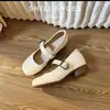 Zapatos Mary Jane Retro de Retazos para Mujer, Nuevos Zapatos Shallow Birkenstock de Primavera, Estilo Francés, Adecuados para Combinar con Faldas, Zapatos de Noche