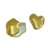 Espelho Pequeno Transfronteiriço, Mini Espelho de Maquiagem Dobrável Portátil, Espelho Portátil para Retoques de Maquiagem para Saídas, Espelho Pequeno Dourado Dupla Face, Personalizável