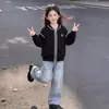 Conjunto de dos piezas para primavera y otoño para niños mayores: chaqueta con cremallera elegante, chaqueta de béisbol, jeans casuales, atuendo de moda