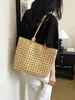 Bolso de Mano Tejido Hueco para Mujer 2026 Nuevo Estilo Francés Estilo Perezoso Gran Capacidad Bolso de Hombro Cruzado Versátil para Verano