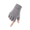 Guantes de sol de verano para montar hombres dos dedos expuestos medio dedo pesca Luya fitness al aire libre dedos abiertos outlet de fábrica