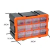 Caja de Herramientas Portátil de Doble Capa Engrosada de Grado Industrial, Caja de Almacenamiento de Piezas de Ferretería, Gabinete de Cajones de Plástico Duradero y Resistente a Caídas Venta de Liquidación