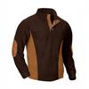 2024 transfronterizo Amazon primavera y otoño talla europea para hombre casual cuello manga larga suéter de pana de hoyo en stock