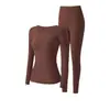 Ropa Herbal para Embellecer la Piel, Fragancia a Aceite de Camelia, Calentamiento y Calidez, Base Invisible, Traje de Otoño para Mujer con Abrigo y Ropa Interior Larga