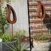 Plugue de Chão Chama Enferrujada de Novo Produto Transfronteiriço, Plugue de Chão para Decoração de Jardim, Fazenda, Gramado com Silhueta de Metal