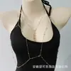 Accesorios de Tendencia Europeos y Americanos Cadena Corporal Femenina de Pedrería Transfronteriza Accesorios de Lencería Borla Hueca Sexy Cadena Multicapa para el Pecho