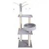 Huayuan Hoopet Estructura para trepar gatos, Cama para gatos, Rascador para gatos, Multicapa, Torre para gatos que ahorra espacio, Poste rascador para gatos de sisal