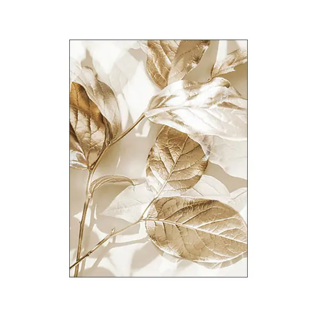 Golden-White-Flower-Leaves-Pic