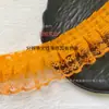 Ribete de tul de encaje de doble capa de 4,5 cm, material accesorio de decoración de abanico plisado hecho a mano para bricolaje, material para tarjetero