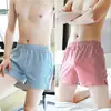 Atacado Cuecas Boxer Masculinas Soltas Juventude Tamanho Plus Calças de Pijama para Casa Algodão Verão Respirável Boxer Shorts da Moda