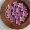 Acrílico 23mm Dos Tonos Estampado en Oro Flor de Cinco Pétalos DIY Hecho a Mano Gradiente Pétalo de Flor de Cerezo Pasador de Pelo Accesorio para el Cabello Accesorios de Cuentas Sueltas