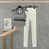 Ropa Deportiva a Prueba de Golpes con Espalda en I para Mujer, Conjunto de Ropa Deportiva de Color Contrastante y Espalda Bonita para Correr y Yoga, Dos Piezas Estilo Nuevo