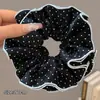 Goma para el pelo de encaje con lunares estilo coreano para mujer, nuevo modelo 2026, de alta gama, scrunchie extragrande, accesorio suave para el cabello