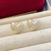 [Electrochapado en Oro Real] Esmalte de Gota Patrón de Amor Microincrustación Arete Sencillo Nicho Entrada Lujo Forma de Corazón Corazón de Melocotón Pendientes Pendientes