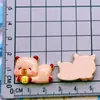 Brinquedo de Comida Animal Cartoon Brilhante Batata Frita Hambúrguer Pizza Capivara Grampo de Cabelo Elástico de Cabelo Pegador Acessórios de Resina DIY